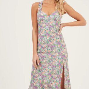 ASTR The Label Cross Back Ruffle Dress